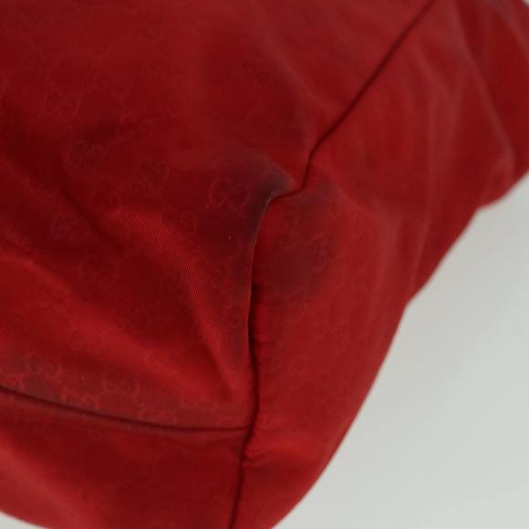 GUCCI Micro GG Canvas Hand Bag Nylon Red 284721 Auth 60139 - Picture 13 of 16